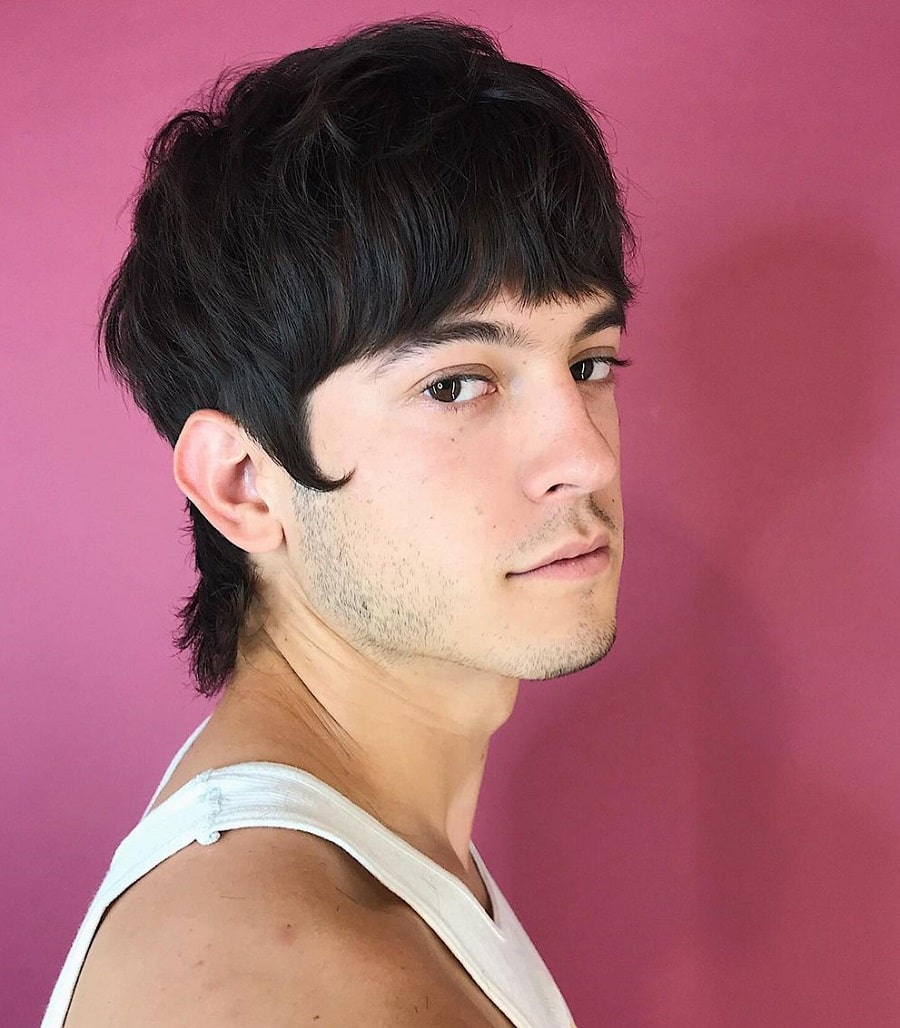 mens bowl cut mullet for thick hair