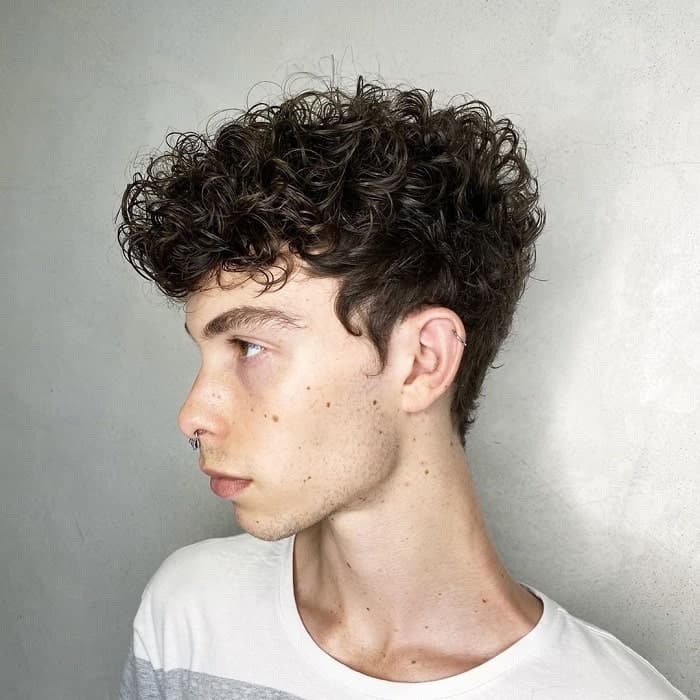 men's curly punk hair