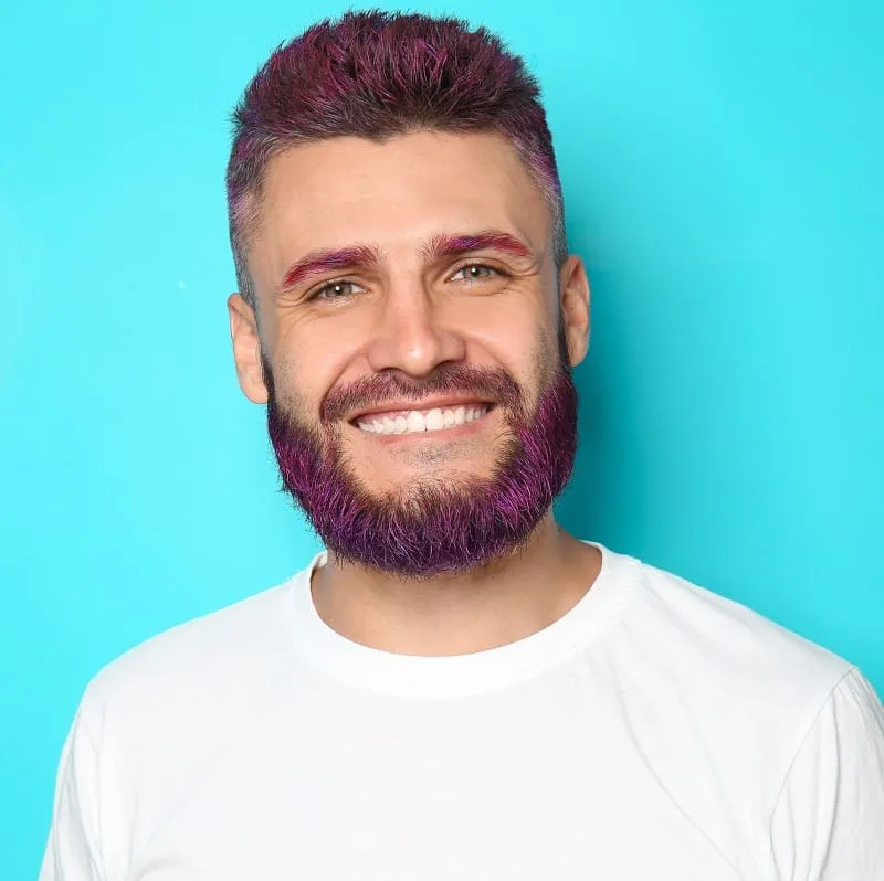 men's dark purple hair