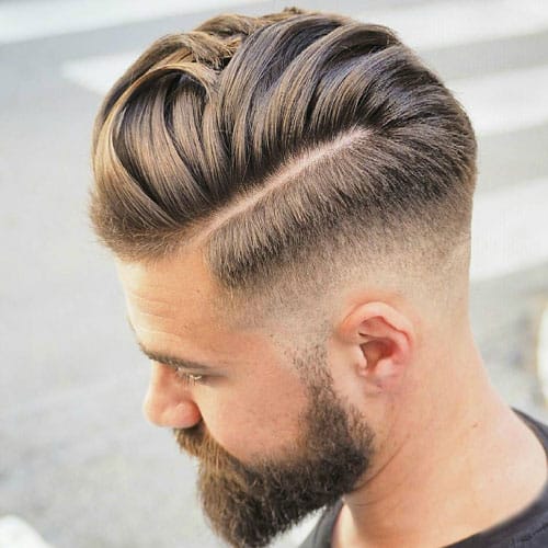 hard part undercut with fade for men