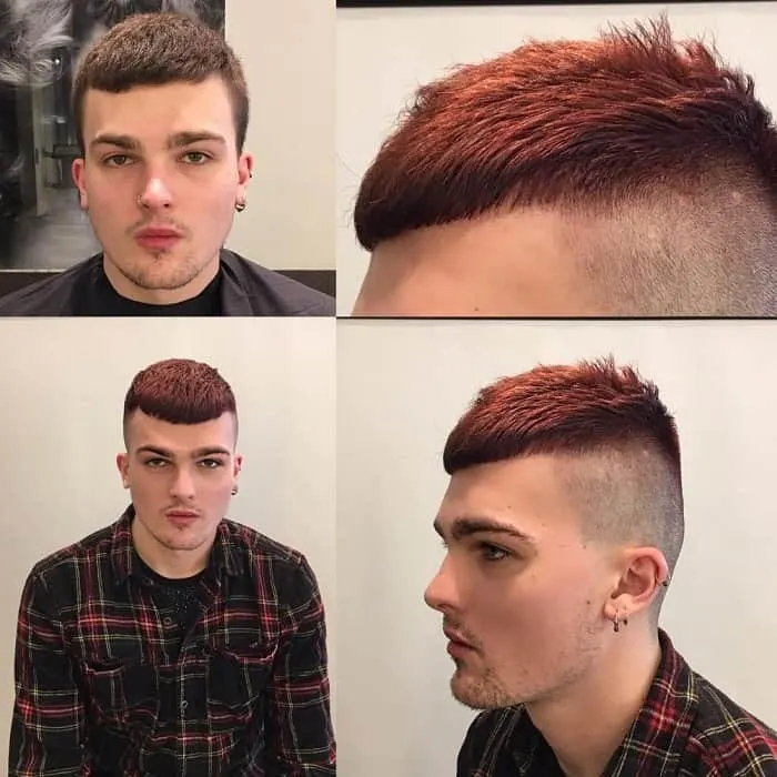 dyed short bangs for men