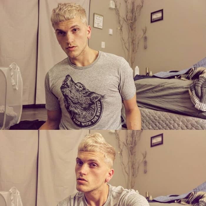 guy with blonde hair and bangs