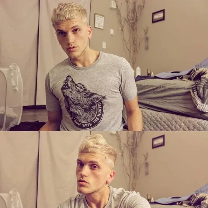 guy with blonde hair and bangs