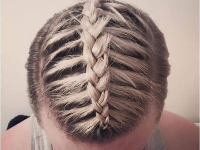 fishtail braid for men's long hair