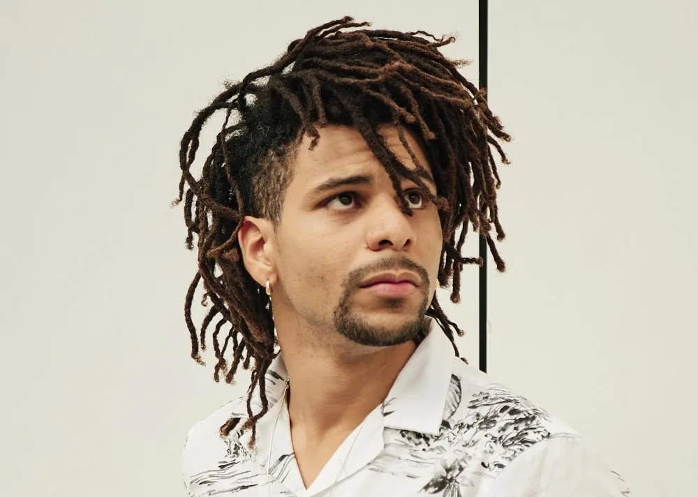 Image of Dreadlocks oval shape face hairstyle male