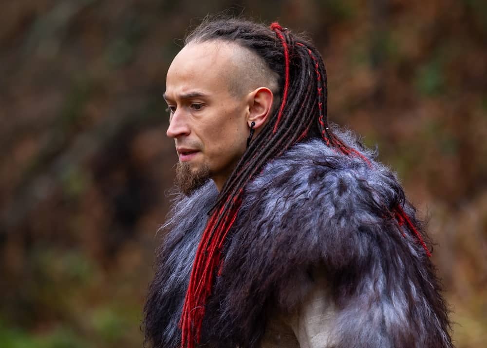 men's viking dreadlock hairstyle