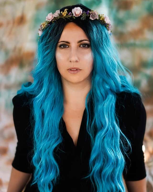 mermaid blue hair weave