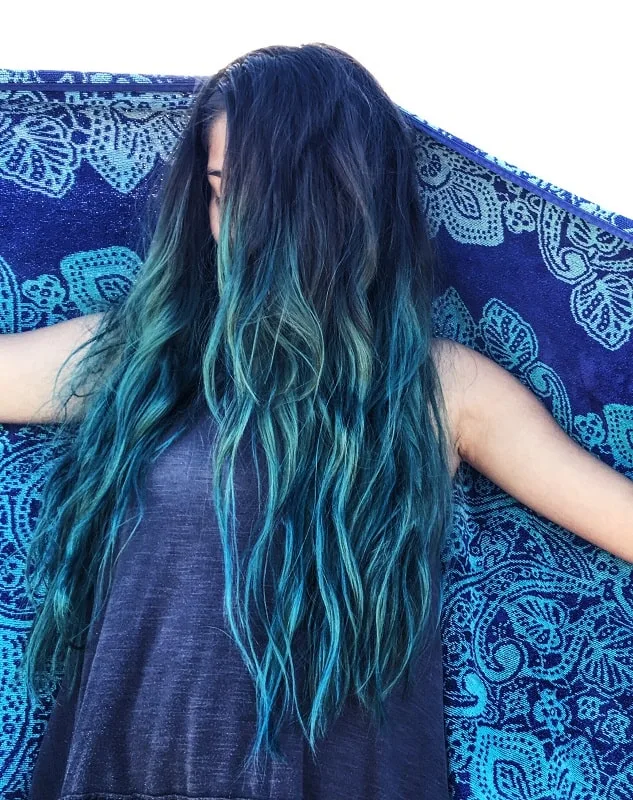 mermaid blue ombre hair