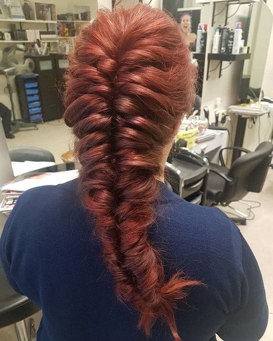 mermaid braid for red hair