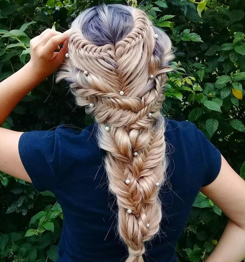 mermaid braided hairstyle 