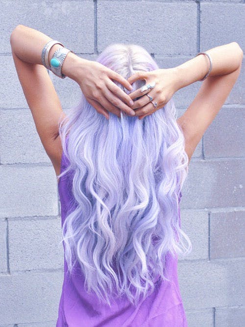 Ice shade mermaid hair color idea