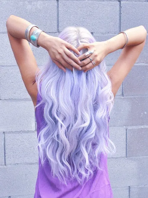Ice shade mermaid hair color idea