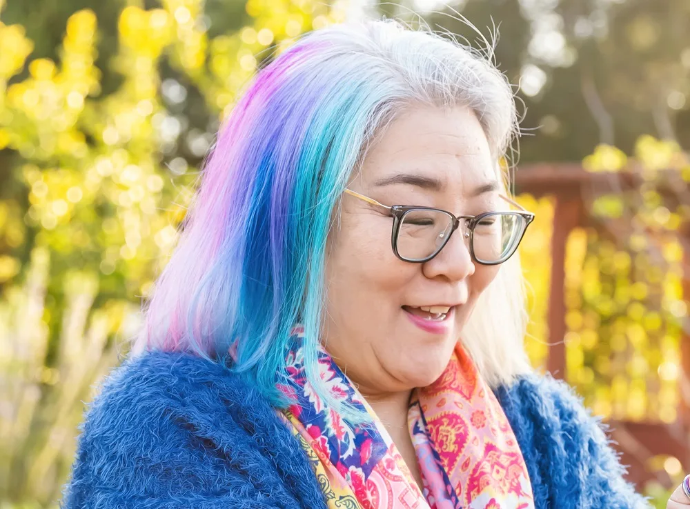 mermaid hair colors for women over 50