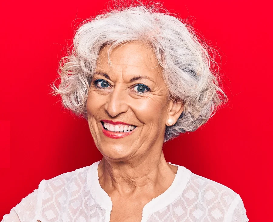 messy bob for over 50