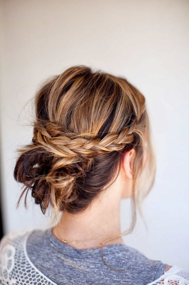 Classy Messy Bun Updo Hairstyle  16 Easy Updo Hairstyles to Try at Home   POPSUGAR Beauty