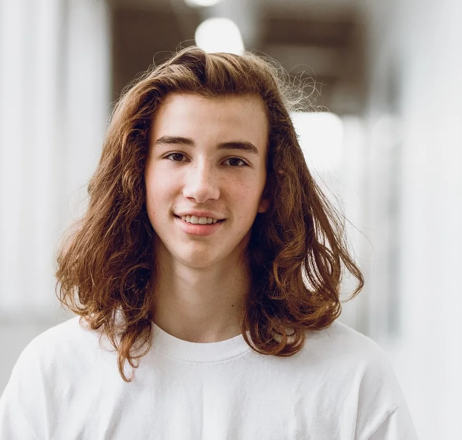 messy long hair for teenage guys