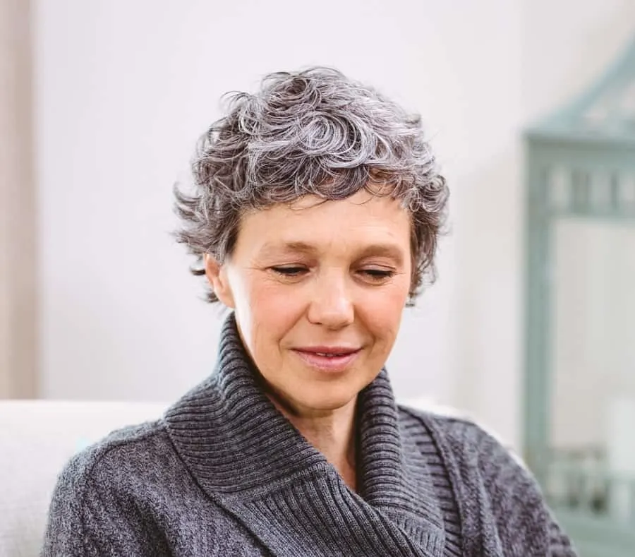 messy pixie for women over 50