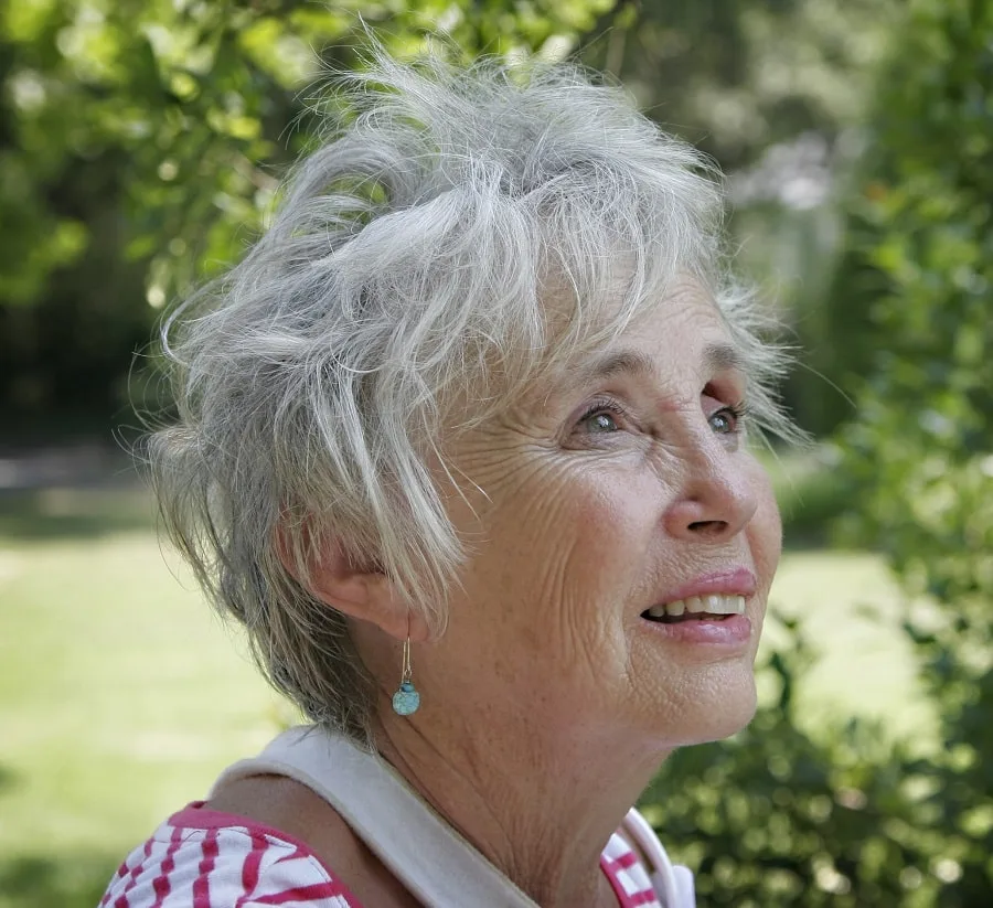 messy pixie for women over 70