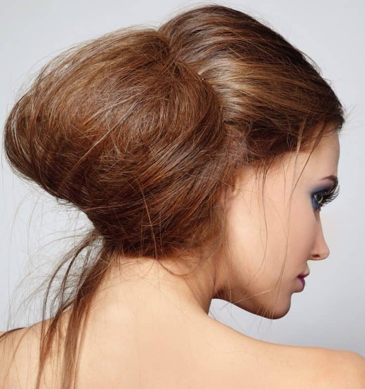 messy updo for thick long hair