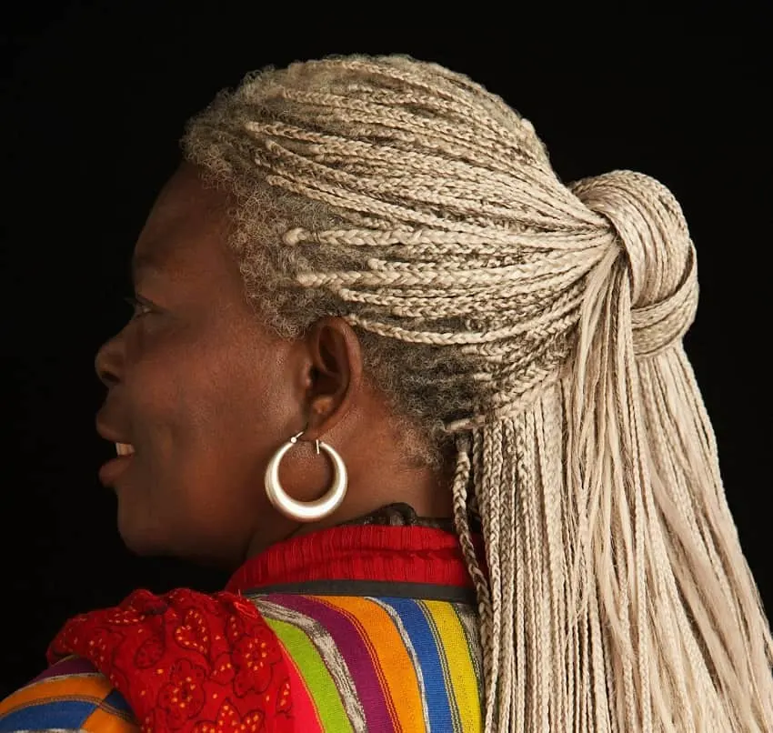 micro braids for older women