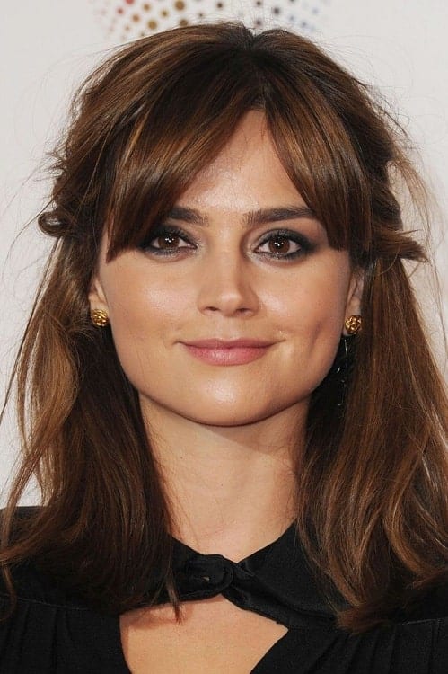 middle part bangs styles for women