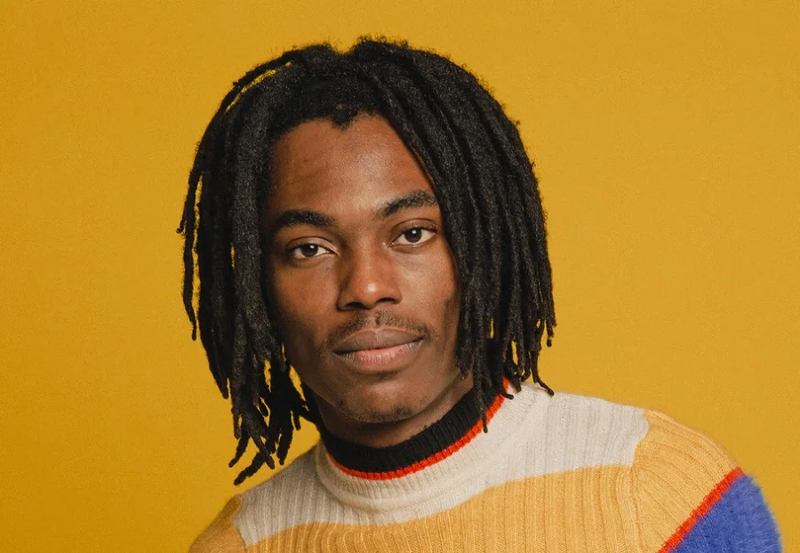 Dreadlocks in the middle part for men