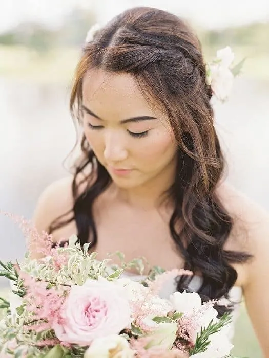 loose braids with middle part