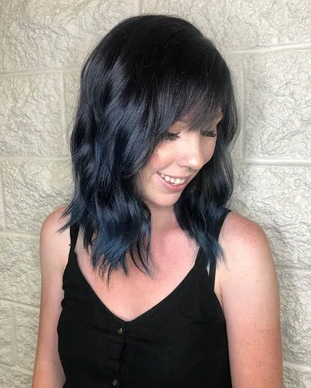 midnight blue hair color ideas for women