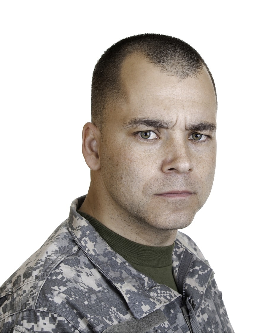 military haircut for balding men