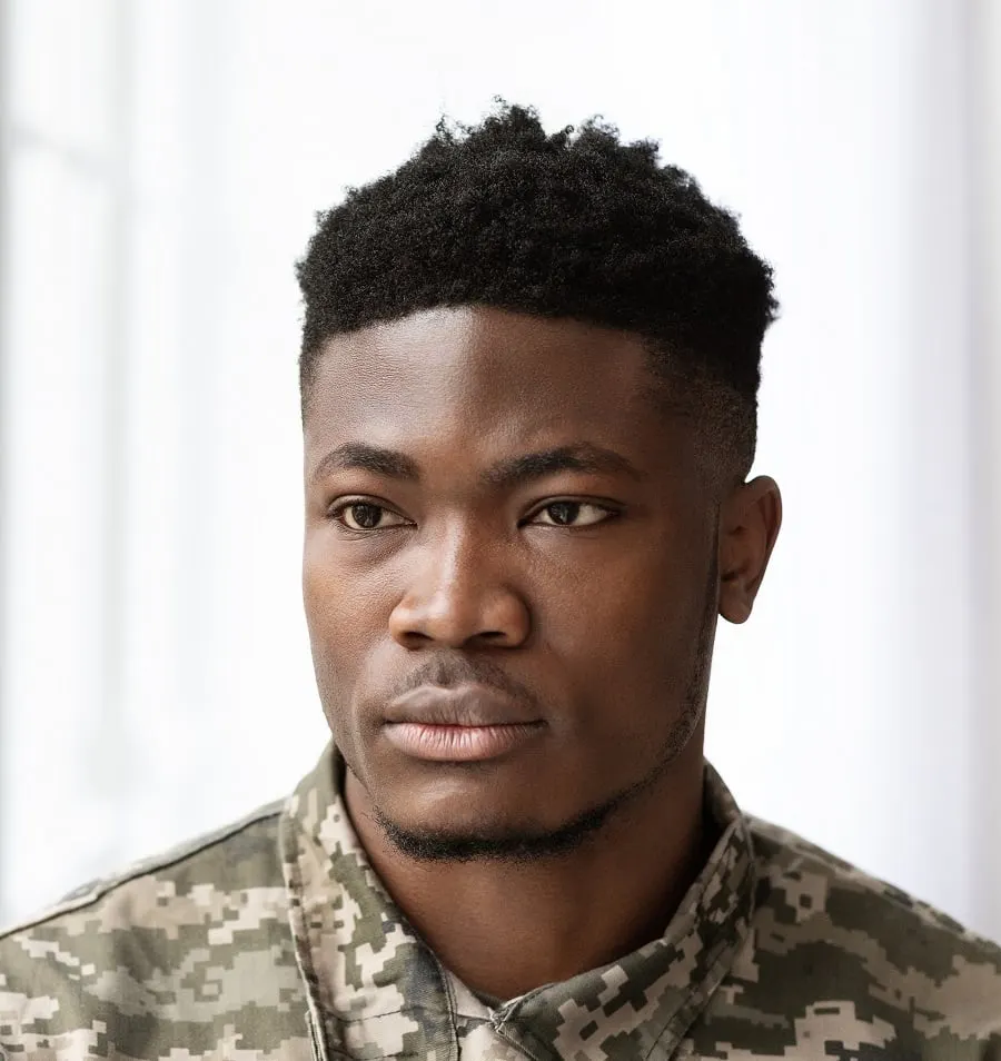 military haircut for black men