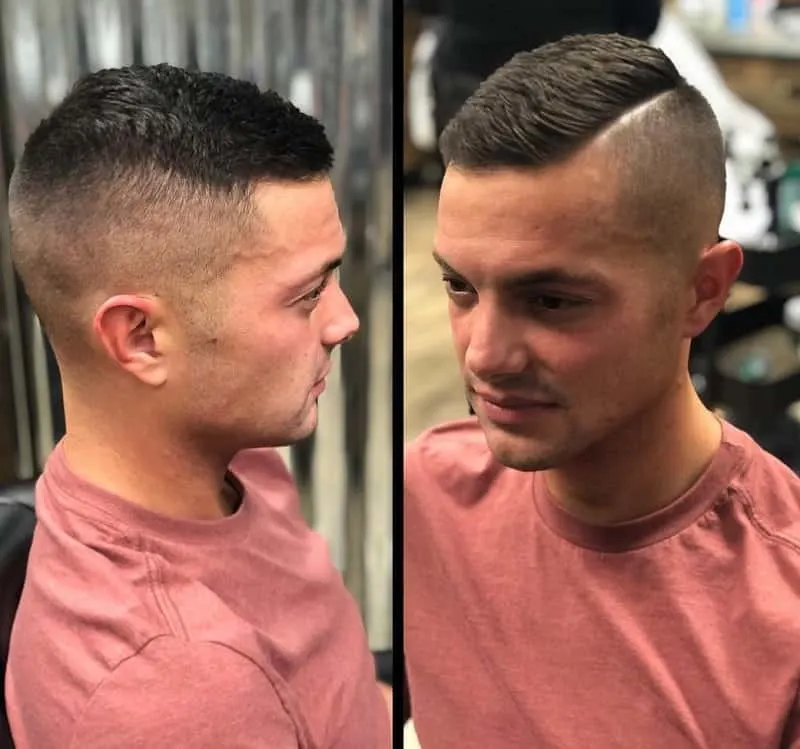 Military Hard Part Haircut