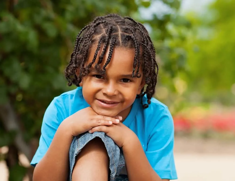 mixed boy's braid