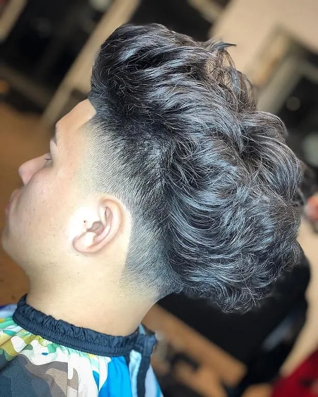 low blowout fade haircut for men