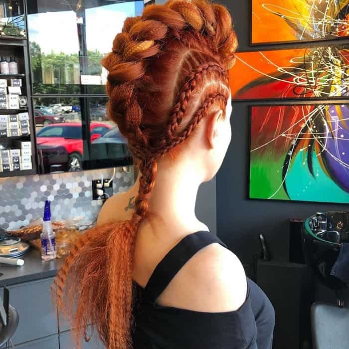 mohawk braids with french plaits