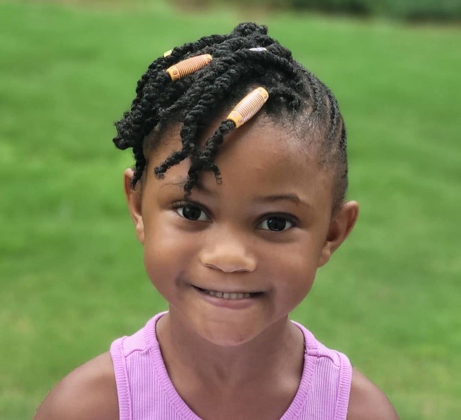 mohawk braids with beads for little girls
