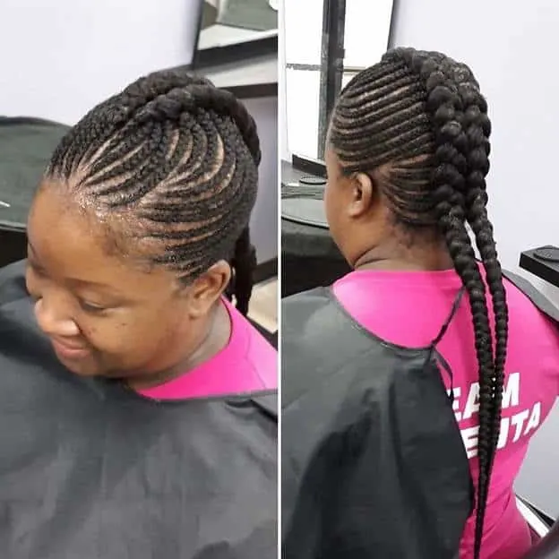 thick mohawk cornrows for women 