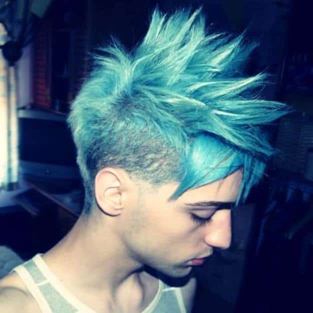 mullet mohawk with coloured hair