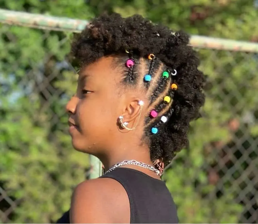 mohawk with braids for black hair