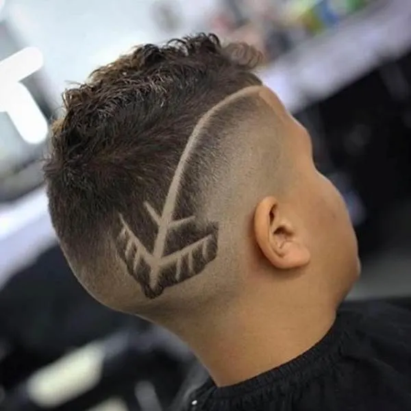 guy with mohawk design hairstyle