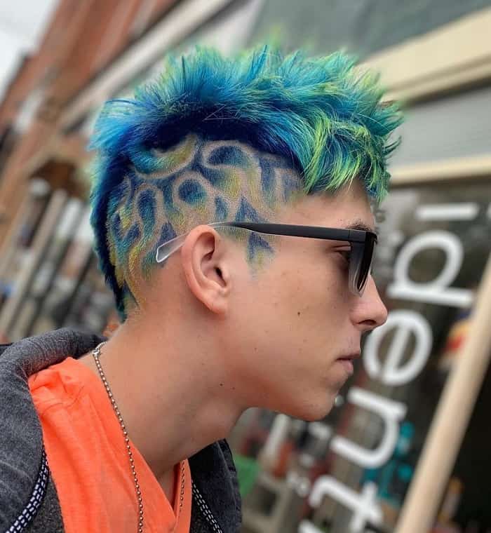 mohawk with design on the side