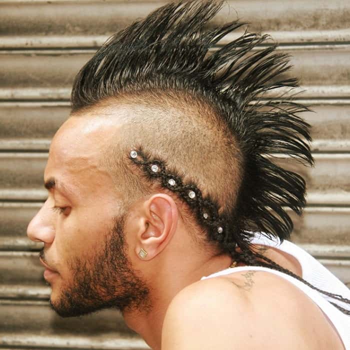 mohawk hairstyle with designs