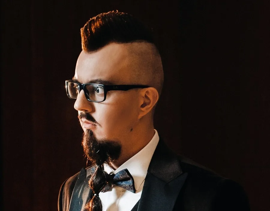 mohawk with glasses for oval face