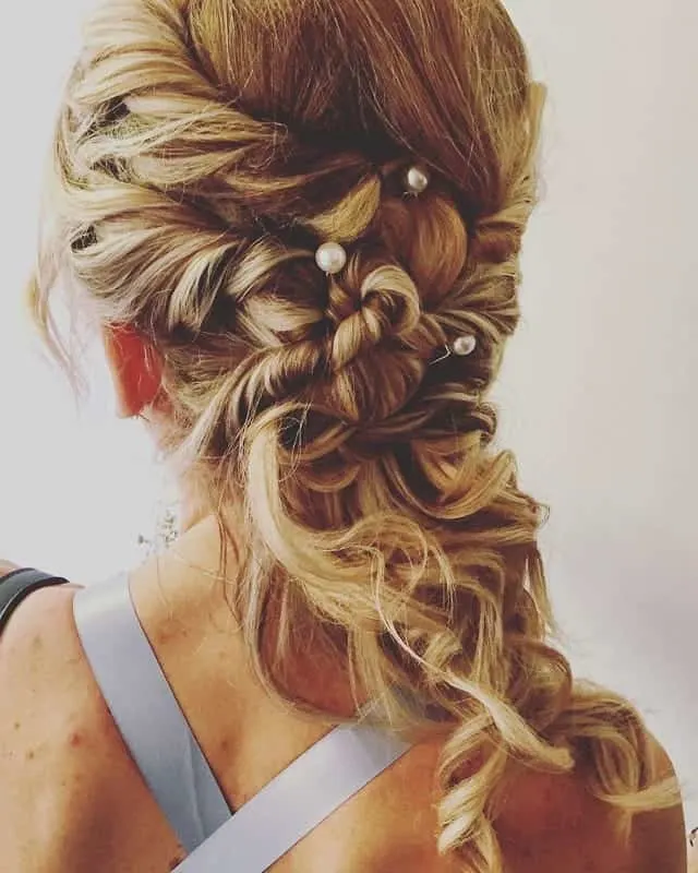 braid with twist styles for mother of the bride