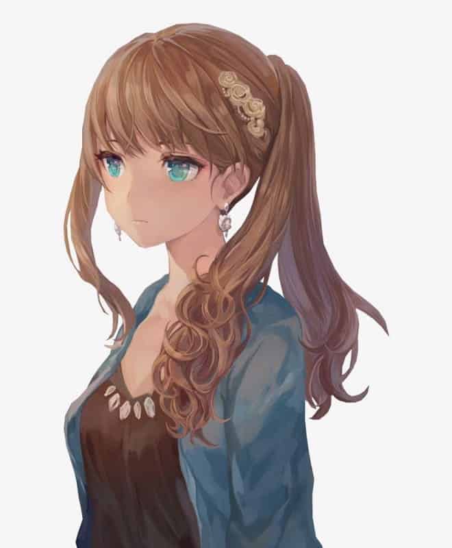 Beautiful Anime Girl Brown Hair