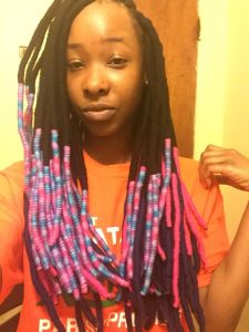 multicolor yarn dreads