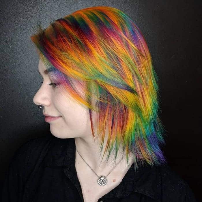 multicolored layered hairstyles