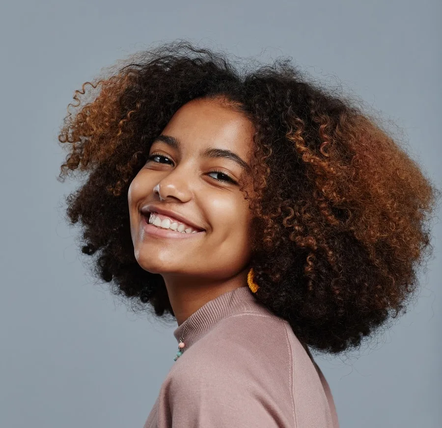 natural curly hair for black teenage girls