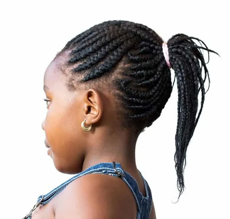 natural hair ponytail for little girl