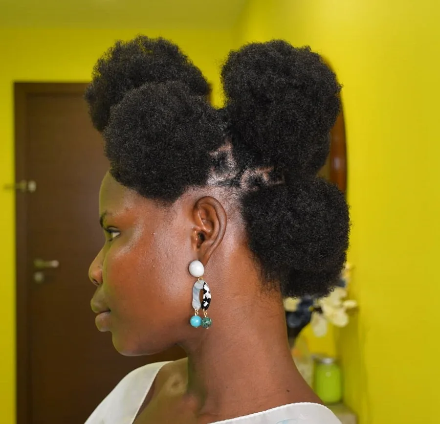 natural hair puff hairstyle