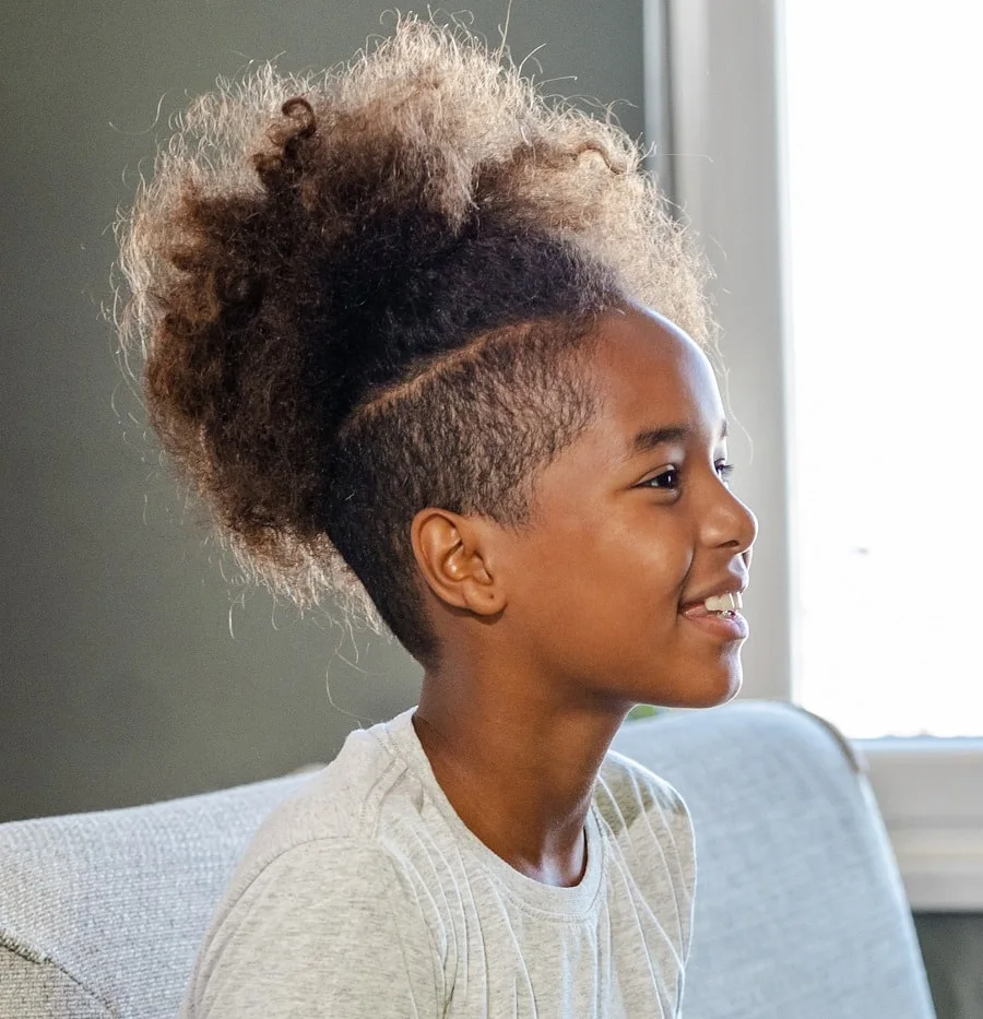 natural hair with undercut for black teenage girls